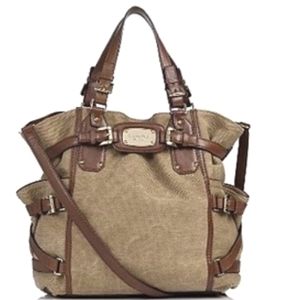 Michael Kors Tan & Brown Gansevoort Shoulder Bag